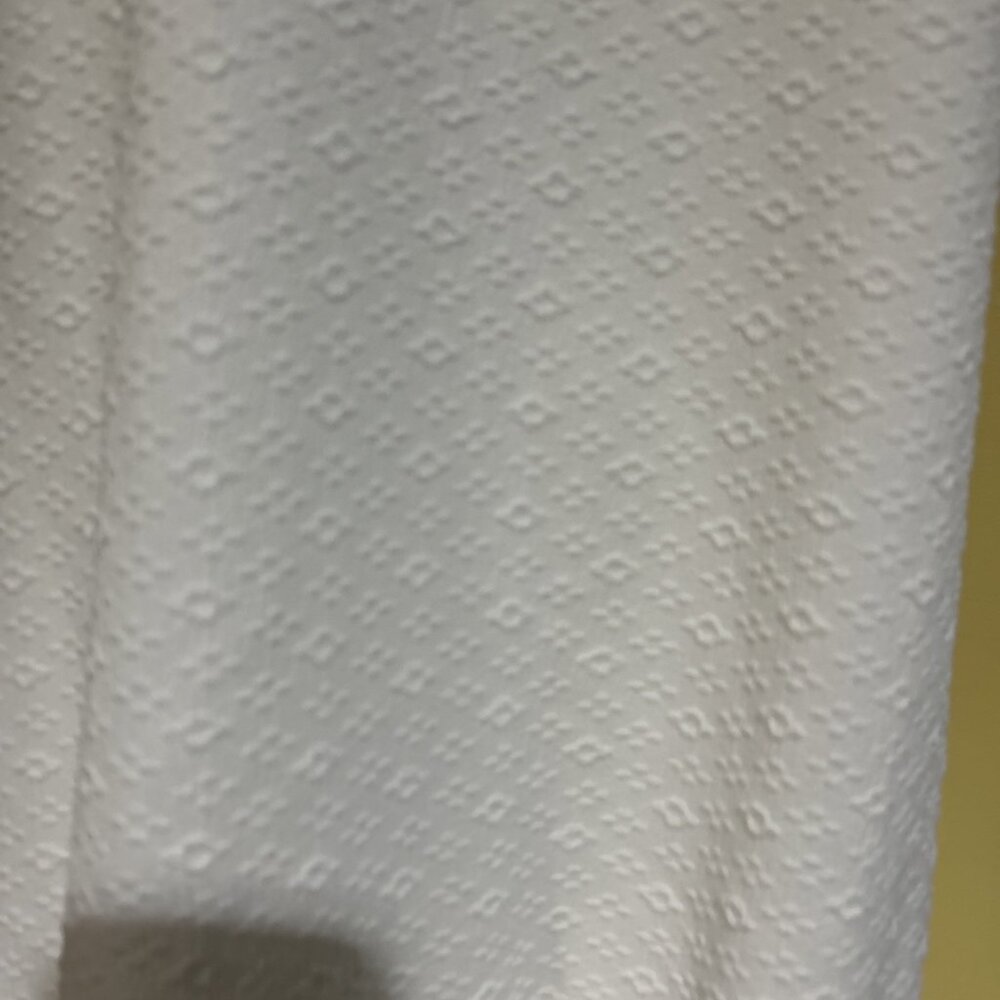 Tommy Hilfiger White Ruffle Fit Flair Sleeveless Shift Dress Biz Classic Prep - Picture 3 of 12